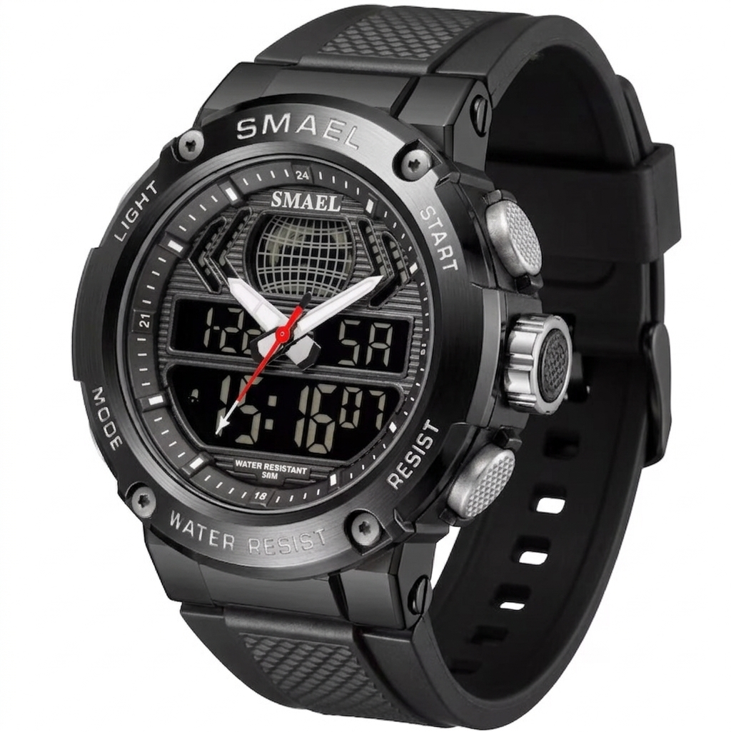 Relógio Masculino Smael AnaDigi 8032 Preto